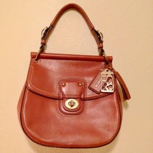 COACH Willis British Tan Cognac Crossbody Bag